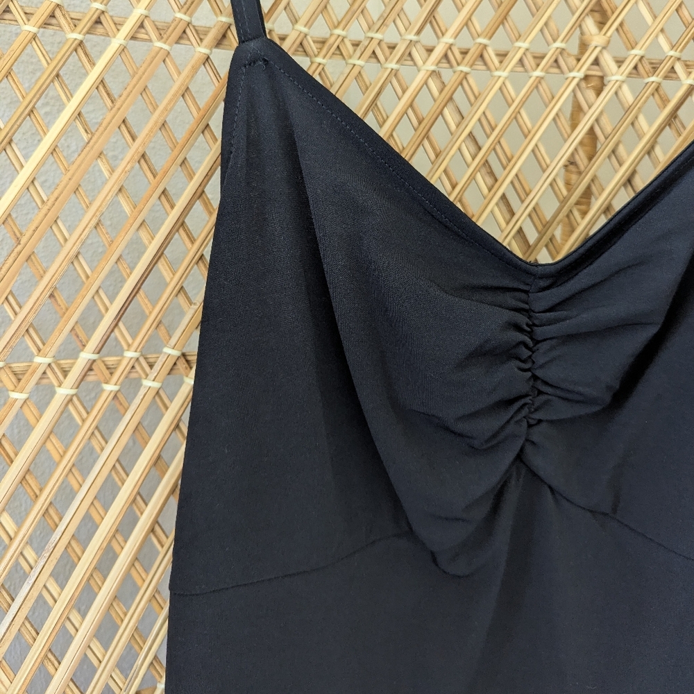 Torrid Black Studio Knit Shirred Cami Bodysuit - Picture 3 of 4